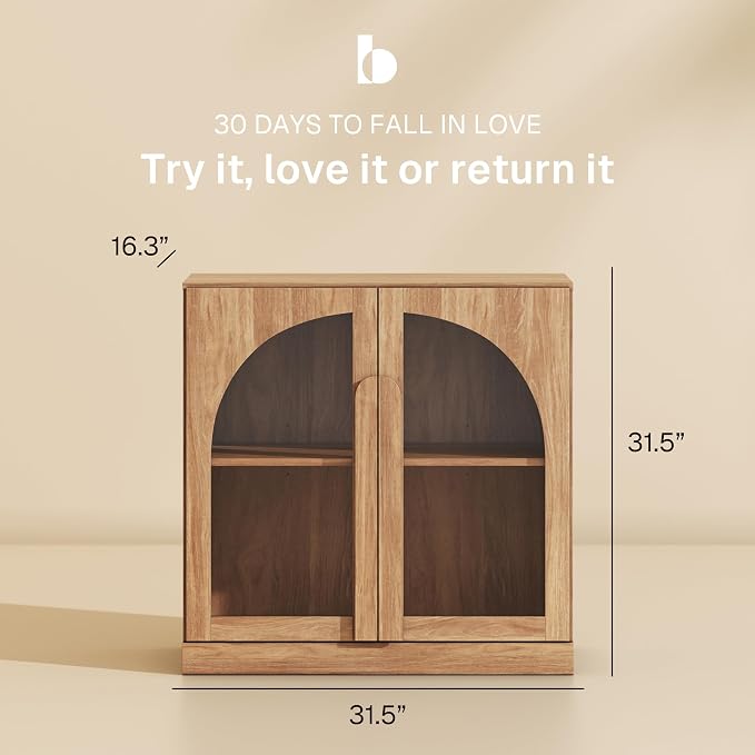 BELLEZE Bijou Set of 4 Wall-to-Wall Storage Cabinets - Image 2