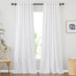 NICETOWN White Living Room Curtains 132 inches Long, Rod Pocket & Back Tab Semi by NICETOWN
