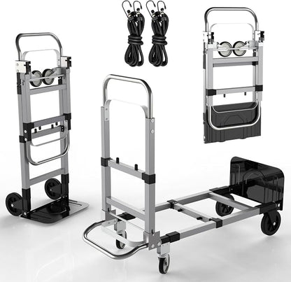 White Convertible Hand Truck Dolly Cart by NEBICALS