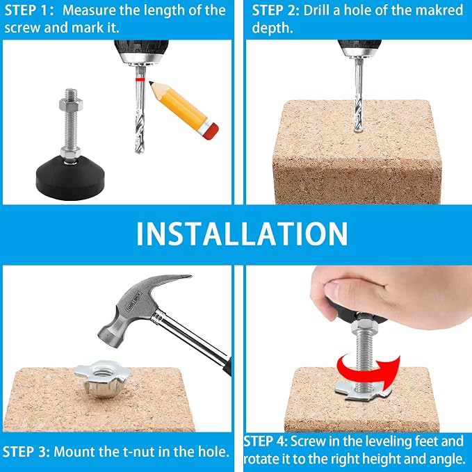Luomorgo 4 Pcs M10 Leveling Feet - Image 5