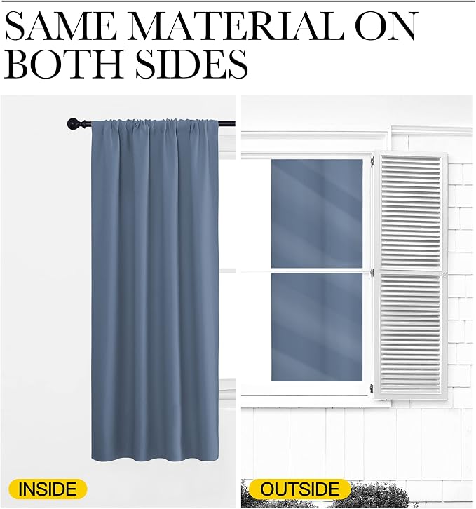 NICETOWN Kitchen Curtains, Short Blackout Curtains & Drapes, Thermal Insulated - Image 6