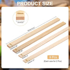 MECCANIXITY 8Pcs Pottery Teaching Rolling Mud Stick Guides, 13" x 0.8" Wood Clay Roller 3 5 7 10mm Thick Ceramic Tools Strips Rolling Guides for Clay Thickness DIY Craft