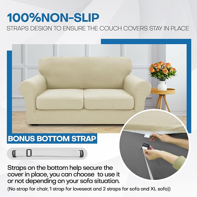 XINEAGE New 4 Pieces Couch Covers - Image 7