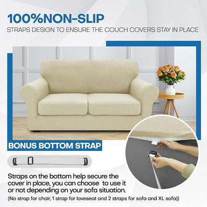 XINEAGE New 4 Pieces Couch Covers - Image 7