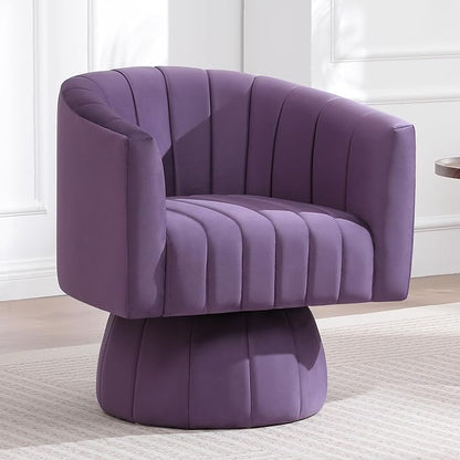 Swivel Accent Barrel Chair Set of 2, Cute Comfy Small Round 360° Arm Chair - Image 7