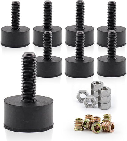5/16 Rubber Adjustable Furniture Leveler，8 Pack Leveling Feet Screws in Threaded by DIYfurniturerepairtools