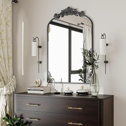 VooBang 26x38 inch Vintage Arched Bathroom Mirror - Image 8