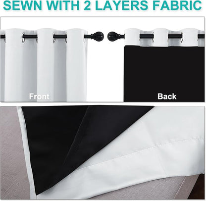 NICETOWN Blackout Curtains 80 inches Long, 2 Pieces, Full Light Blocking Drapes - Image 5