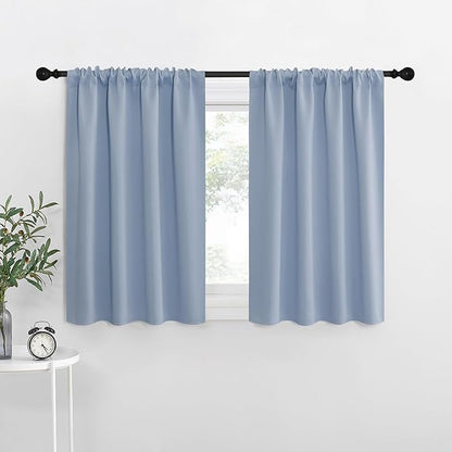 NICETOWN Blackout Curtains for RV Windows, Vintage Blue, 2 Panels, Room by NICETOWN