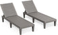 Outdoor Chaise Lounge Chairs Set of 2, 5-Position Adjustable Tanning Lounge by NBYSGO