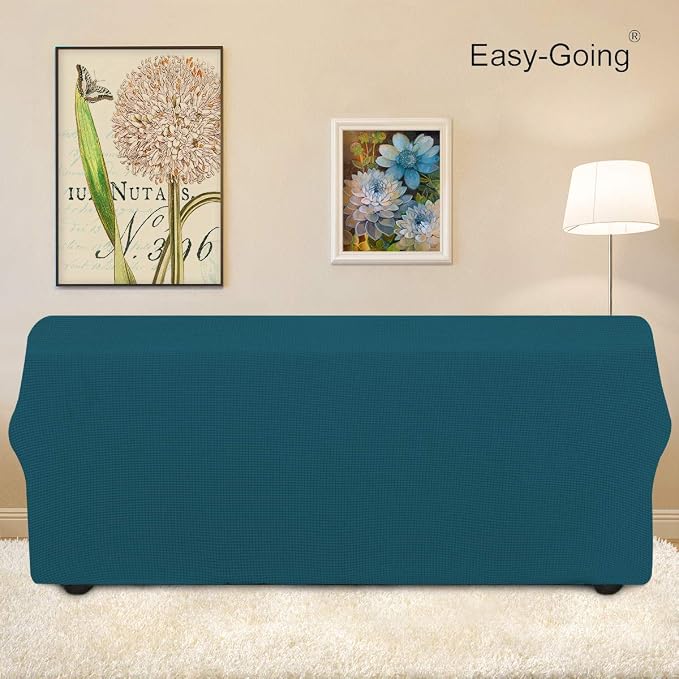 Easy-Going Stretch Oversized Sofa Couch Slipcover Washable Peacock Blue | - Image 4