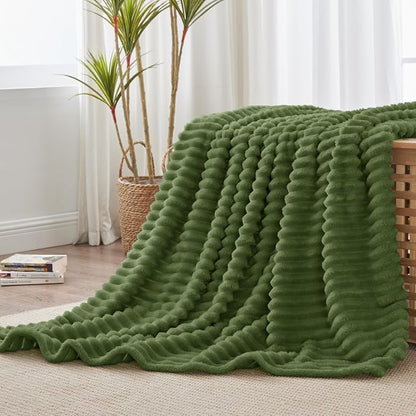 BEDELITE Ribbed Fleece Throw Blanket - Image 7