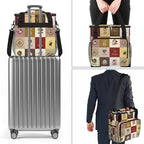 Set of Coffee Icons Maker Carring Bag Travel Carrying Storage Tote Compatible with Keurig K-Mini or Plus Portable Single Serve Brewer Case Pockets for K-cup Pods