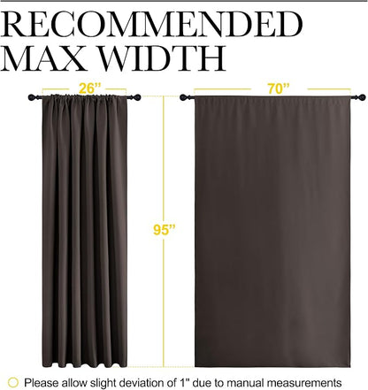 NICETOWN 2 Panels Blackout Curtains, Rod Pocket Thermal Insulated Drapess - Image 6
