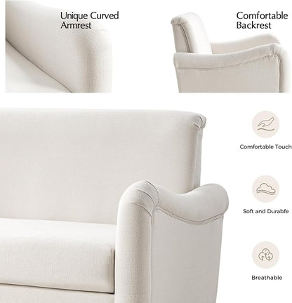 EcoHarbor Living 50.5" Mid-Century Modern Couch, Upholstered Sofa - Image 6