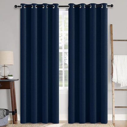 MIULEE 100% Blackout Linen Curtains by MIULEE