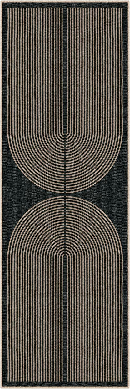 Lahome Enfys Modern Rainbow Hallway Runner Rug, 2x6 Washable Easy Jute Rugs - Image 9