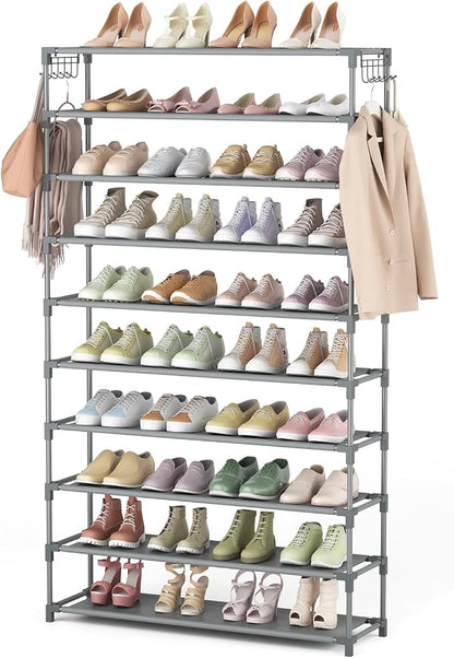 LANTEFUL 10 Tiers Shoe Rack 50 Pairs Large Capacity Tall Shoe Organizer Sturdy by LANTEFULforTidyingHouse