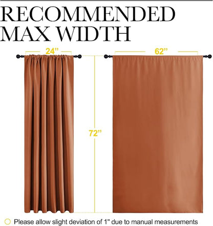 NICETOWN 2 Panels Blackout Curtains, Rod Pocket Window Curtains Room Darkning - Image 6