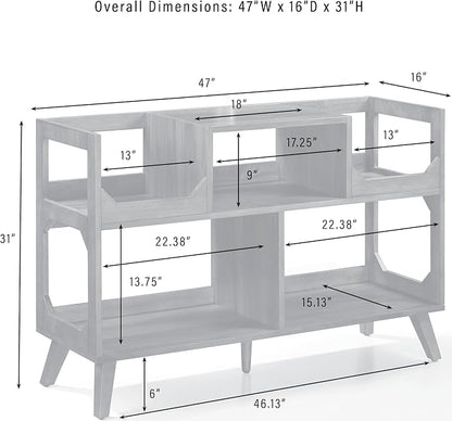 Crosley Furniture Asheville Mid-Century Modern Media Console Record Player Stand - Image 3