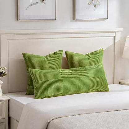 Fancy Homi Set of 2 Lime Green Decorative Throw Pillow Covers 16x16 Inch - Image 5