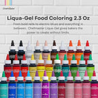 Chefmaster Burgundy Liqua-Gel® Food Coloring | Vibrant Color | Professional-Grade Dye for Icing, Frosting, Fondant | Baking & Decorating | Fade-Resistant | Easy-to-Use | Made in USA | 2.3 oz