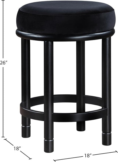 Meridian Furniture 977Black-C Monette Collection Art Deco Counter Stool - Image 3