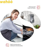 wahoo Liquid Silicone Smoker Oven Gloves, Food-Contact Grade, Heat Resistant Gloves for Cooking, Grilling, Baking, Grey, Large