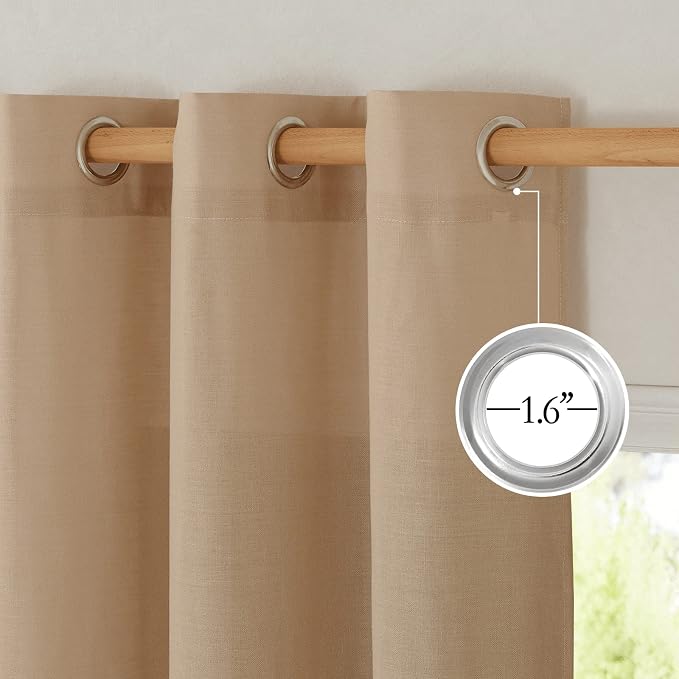NICETOWN Linen 36 inch Curtains - Image 2