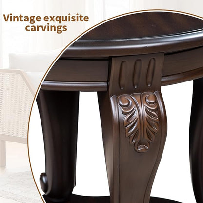 LKTART 22" Victorian Vintage Round End Table - Image 7