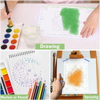A4 Mandala 4 Pack 11x8'' Mandala Stencils for Painting on Wood, Floor, Wall, Tile Fabric, Reusable Furniture Stencils Painting Template