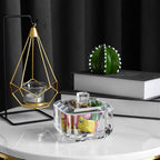 kitCom Crystal Candy Dish with Lid Hand-Cut Home Decorative Jewelry Box Candy Jar W 4" x H 3.5", Comes With Gift Box