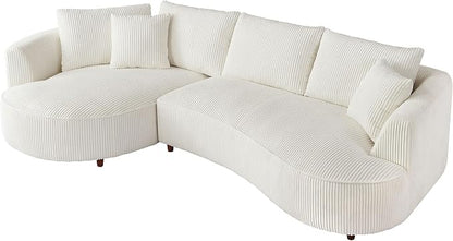 122.04'' Curved Sectional Sofa Couch - Image 9