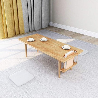 WoodShine Mid Century Modern Mini-Swing Wooden Coffee/Tea Table, Japanese Low - Image 7