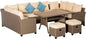 Outsunny 6 Piece Patio Furniture Set, PE Wicker Outdoor Furniture Conversation by Outsunny