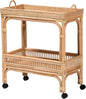 Bali & pari Lombok Modern Bohemian Natural Rattan 2-Tier Wine Cart by balipari