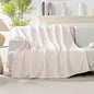 Beige Throw Blanket by LUSSENAHOME