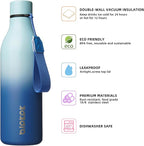 BJPKPK Insulated Water Bottles, 25 oz Stainless Steel Metal Water Bottle with Strap, BPA Free Leak Proof Thermos, Mugs, Flasks, Reusable Water Bottle for Sports & Travel, Sky