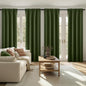 MIULEE 84 Inch Length Olive Green Blackout Bedroom Curtains Set of 4 | Thermal by MIULEE