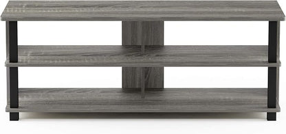 Furinno Sully 3-Tier Stand for TV Up to 48 Inch, French Oak Grey/Black - Image 4