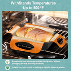 Reusable Silicone Bread Loaf Pan Liner, Food-Grade Silicone Bread Sling, Sourdough Bread Baking Mat, Non-Stick & Easy Clean Dough Transfer Tool, Fits 9x5 or 1.5lb Loaf Pans, Orange - Pack of 2
