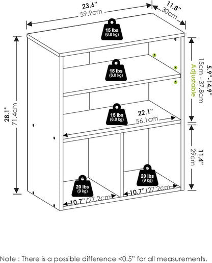 Furinno Pasir 3 Tier Display Bookcase - Image 3