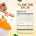 Fanale Passion Fruit Popping Boba Pearls, Vegan, Non GMO, Gluten Free, Fat Free, Perfect for Bubble Tea, Smoothies, Ice Cream, Desserts, and Beverages.