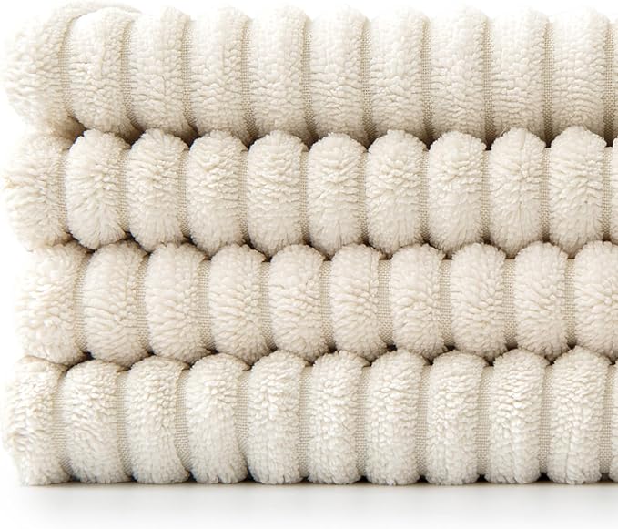 MIULEE Beige Throw Pillow Covers 20x20 Inch Set of 4 Boho Patchwork Cushion - Image 8