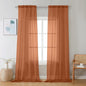 Chyhomenyc Orange Sheer Curtains 96 inches Long 2 Panels, Light Filtering Soft by Chyhomenyc