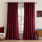 MIULEE Velvet Curtains 52x90 inches 2 Panels Burgundy Red Blackout Curtains | by MIULEE