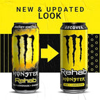 Monster Rehab Energy Drink, Tea Plus Lemonade, (Pack of 12)