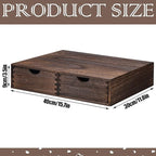 Suzile Coffee Pods Storage Holder Cabinet Vintage Countertop Storage Drawers Wooden Cup Organizer Under Brewe for Home Office Accessories(2 Drawer)