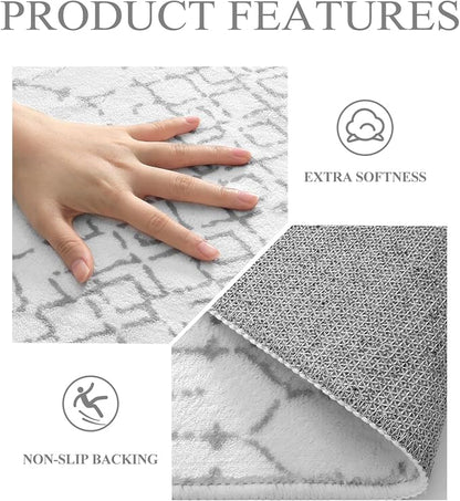 Lahome Moroccan Round Area Rug - 3Ft Round Rug Non-Slip Washable Soft Round - Image 5