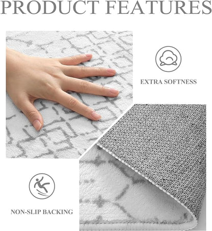Lahome Moroccan Round Area Rug 5Ft Machine Washable Soft Round Bedroom Rugs - Image 5